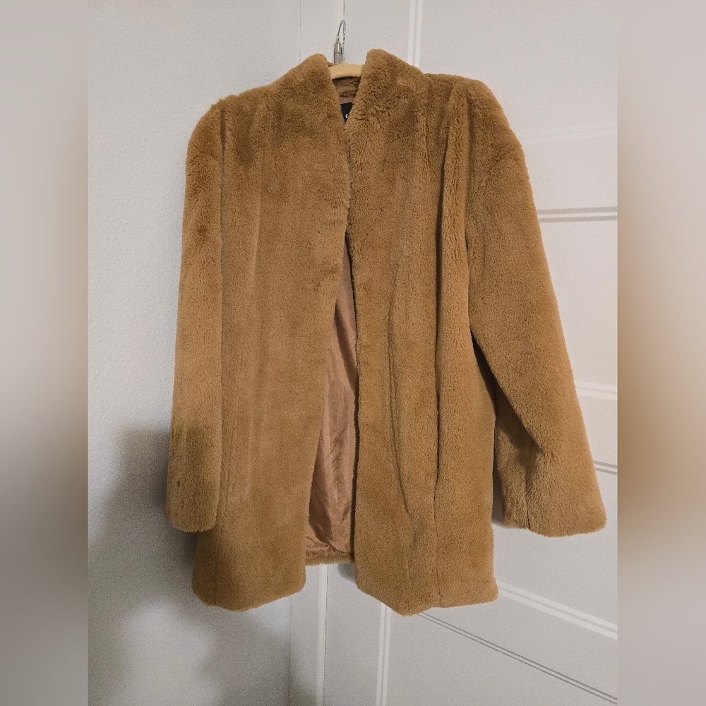 EXPRESS Brown Faux Fur Jacket